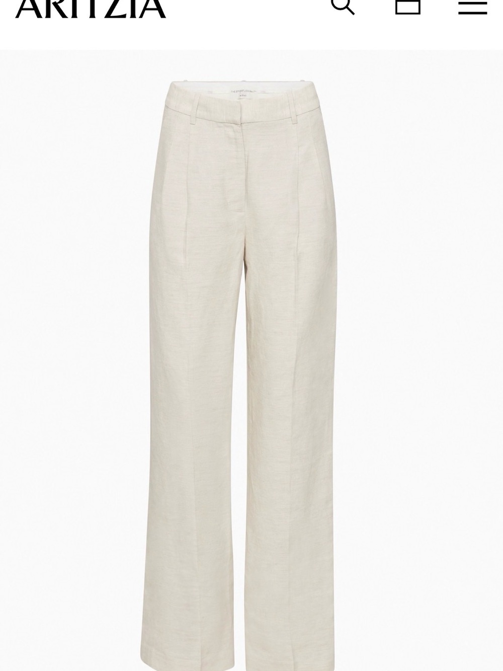 Aritzia Linen Effortless Pant in Natural Ecru